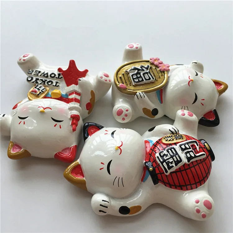 Гром ворота башня, башня, Lucky Cat, смола, 3D магниты на холодильник, Япония, сувениры для туристов, холодильник, магнитные наклейки, домашний декор