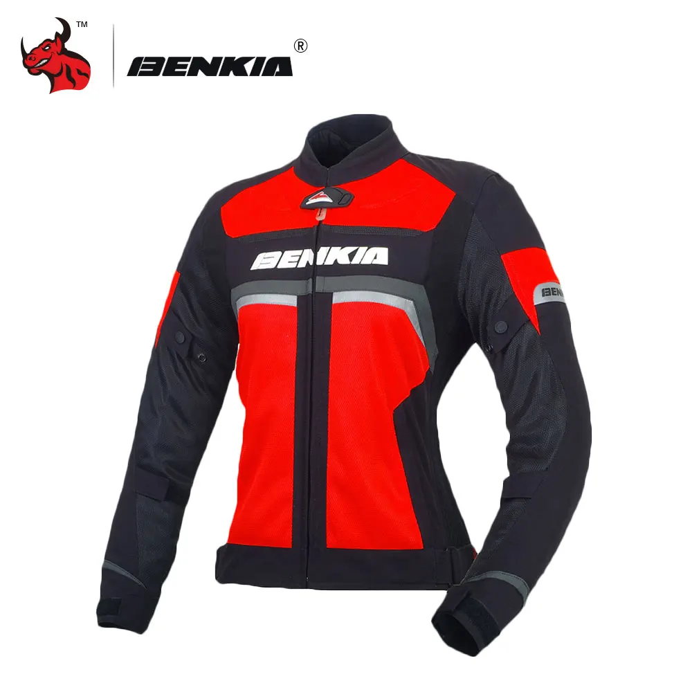 

BENKIA Motorcycle Jacket Women's Motorcycle Racing Jackets Moto Clothing Racing Street Cruiser Biker Motorbike Jacket Armor