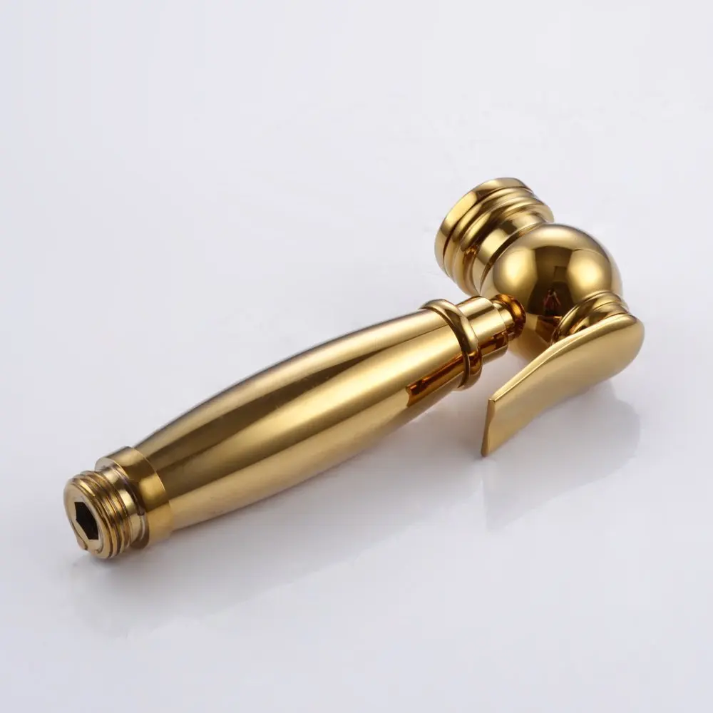 Bathroom Toilet GOLD Solid Brass Handheld Bidet Sprayer Shattaf golden