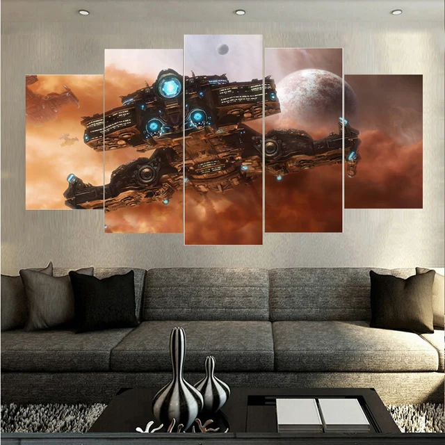 best price spaceship landscape oil painting on canvas modern home