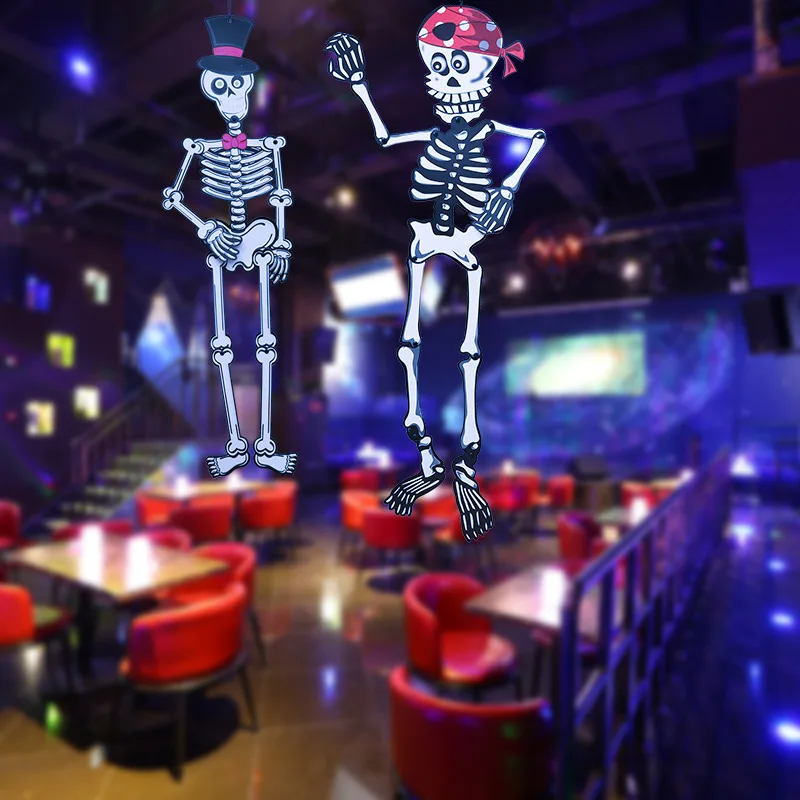 Paperboard Halloween DIY skull Pendant Halloween Pumpkin Drop Ornaments Halloween Party Decorations Home decor Party Supplies