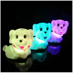 Цвет Изменение светодиодный ночник лампы Главная Дети Детская комната Свадебный декор игрушка в подарок собака