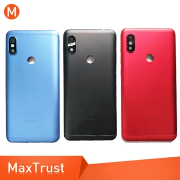 

10PCS/Lot Great Quality For Xiaomi Redmi Note 6 Note 6 Pro Battery Cover Back Door Rear Housing Cover Case With Camera Lens