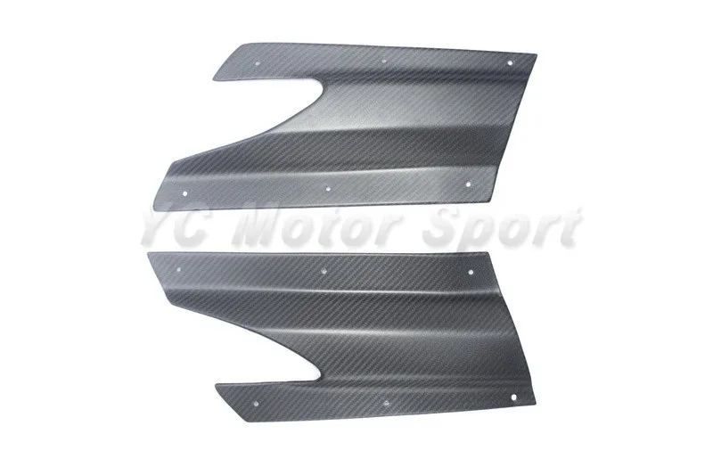 2008-2014 Nissan R35 GTR CBA DBA Varis '13 Ver. Style Rear Under Skirt Diffuser Side Air Shroud CF Matte Finish (3)