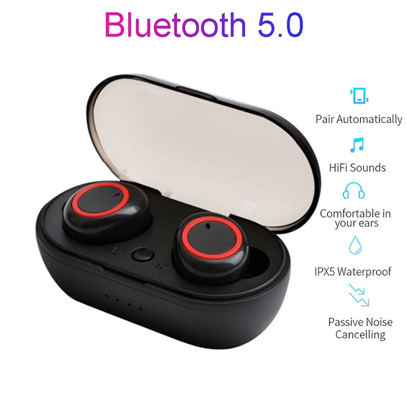 

Bluetooth 5.0 Earphone Sport Phone Mobile Wireless Stereo Headphones Earbud Headset With charging bank for xiaomi iPhone Samsung