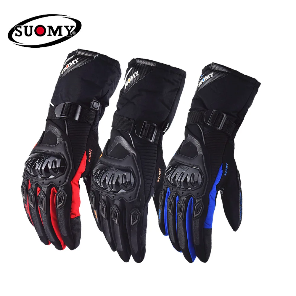 SUOMY moto rcycle перчатки водонепроницаемый ветрозащитный зимний теплый Guantes moto Luvas сенсорный экран moto siklet Eldiveni защитный