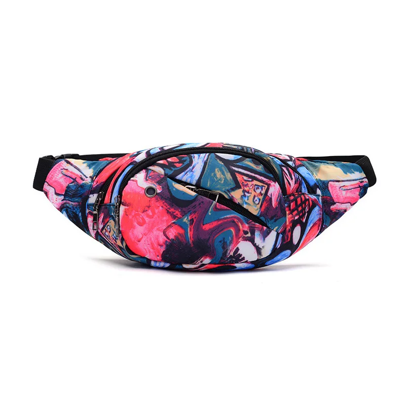 

Pillow Brand Women Waist Bags Waterproof Oxford Crossbody Chest Packs Ladies Printed Flower Floral Belt Bag Hip Hop Fanny Wallet