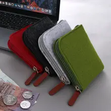 1 шт., модный мини кошелек для монет, кошелек для женщин и мужчин, фетровая сумка для мелочи, держатель для кредитных карт, ID, кошельки, высокое качество, Новинка