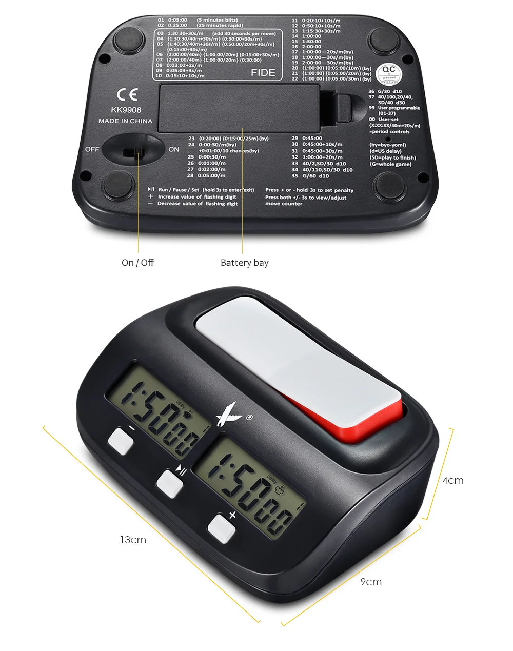 Профессиональные цифровые шахматные часы с таймером, Компактные цифровые часы, таймер подсчета, практическая игра, соревнование, подсчет, игрок