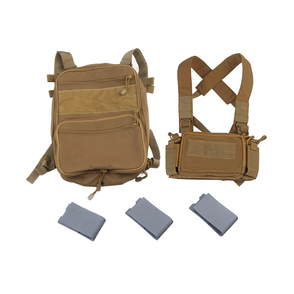 Preise Flatpack D3 Plus Rucksack Trink CB Brust Rig Weste Rüstung Gewehr AK M4 Pistole Magazin Tasche Outdoor Wandern Jagd Armee tasche