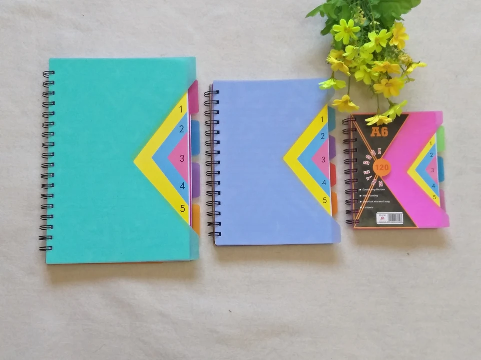 

[Free logo] 240pcs/lot PP Cover logo custom branded A5/A6/B5 Planner Journal Diary Book Exercise Notebook