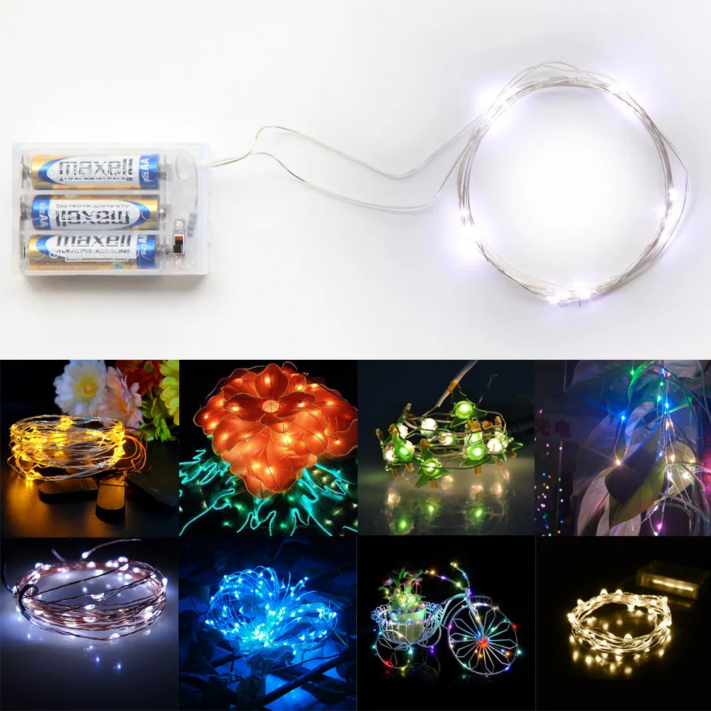 

LED Waterproof String Lights Origlam 3m / 10ft 30 LEDs Flexible Copper Wire 3 Modes Starry Lamp Strips Powered by AA Battery