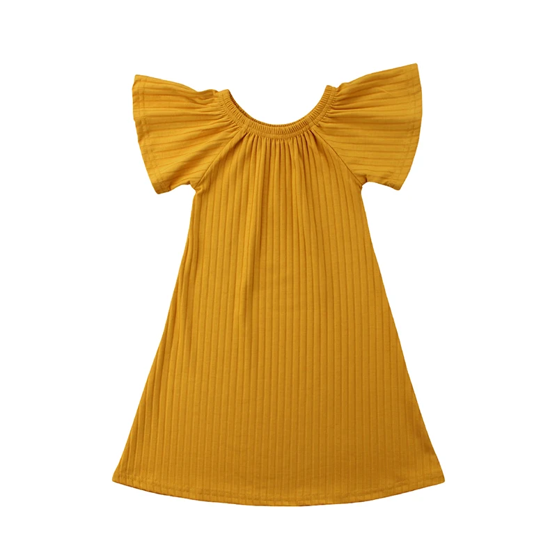 

New Fashion Toddler Kids Girl Summer Dress Off shoulder A-line Princess Baby Formal Pageant Party Dresses Sundress Clothes