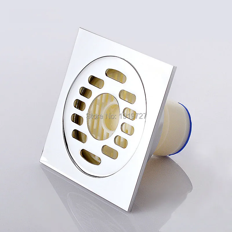 Drainer Square Shower Floor Drain Waste Grate With Removable Strainer