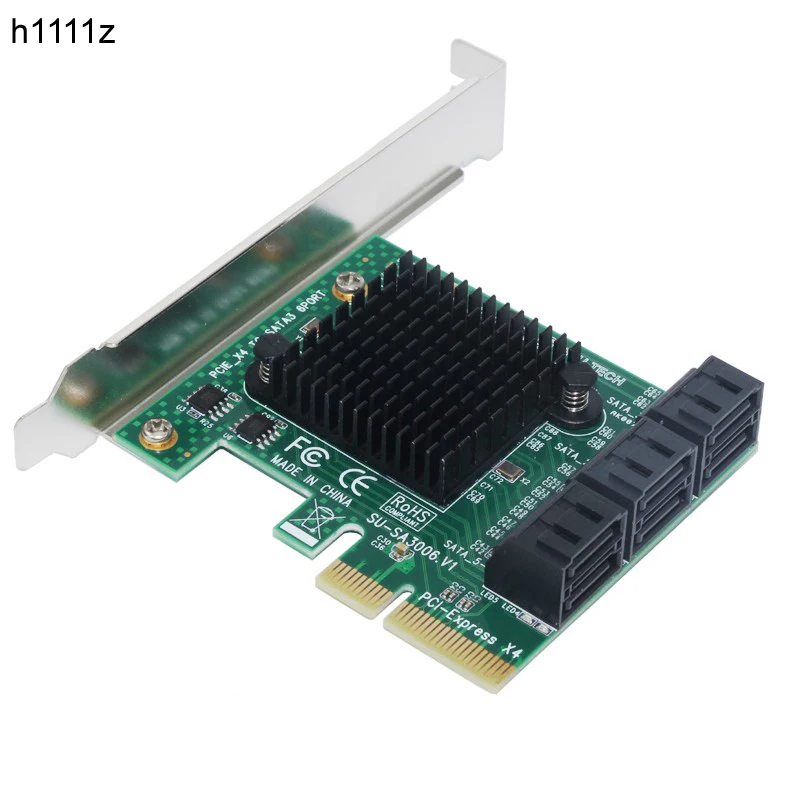Плата расширения PCI Express с 6 портами SATA 3 0 Гбит/с переходник одного порта до 500 МБ