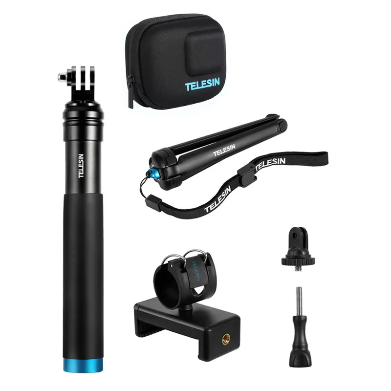 

Accessories set for Gopro Hero 7 6 5 Hero2018 Aluminum Monopod Tripod Mount With Canmera EVA Bag