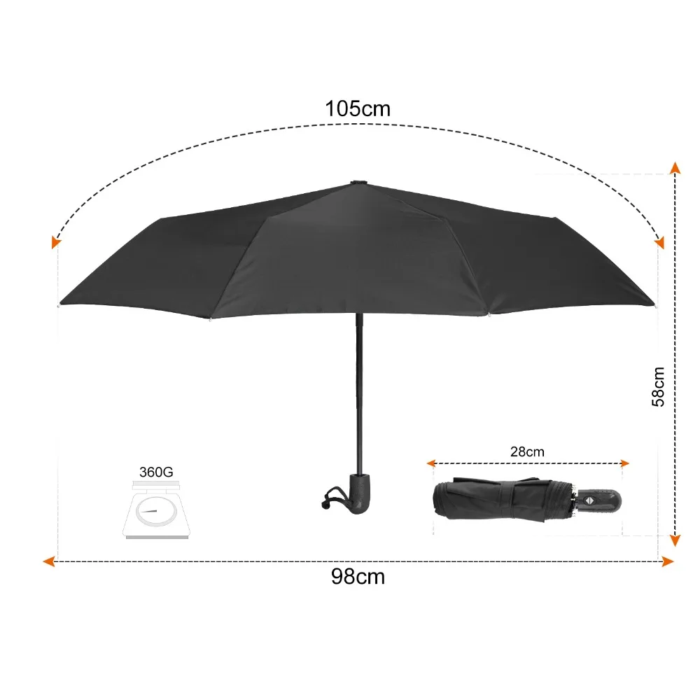 Креативный автоматический складной зонт с 3 ручками, Женский светильник для дождя, ветрозащитный мужской деловой зонт, подарки для детей, для путешествий, Paraguas