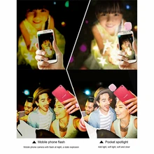Новинка, светодиодный светильник-вспышка для красоты, камера, телефон, заполняющий светильник, мини Селфи, синхронизация, вспышка, заполняющий светильник для IOS, Android, iphone 7, 6, 5 S