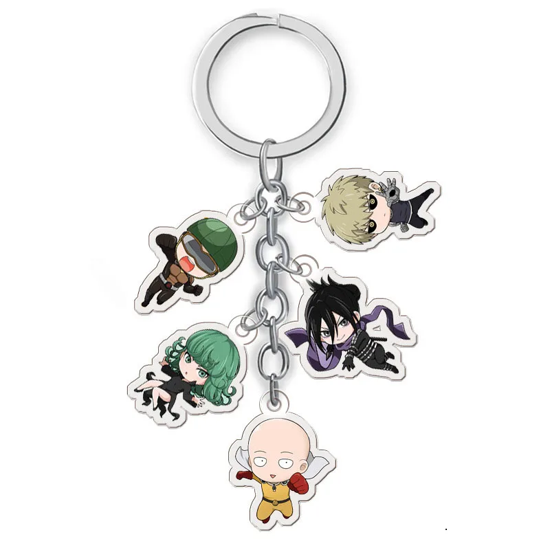 

Anime One Punch Man Keychain Cartoon Figure Pendent Acrylic Key Ring Gifts