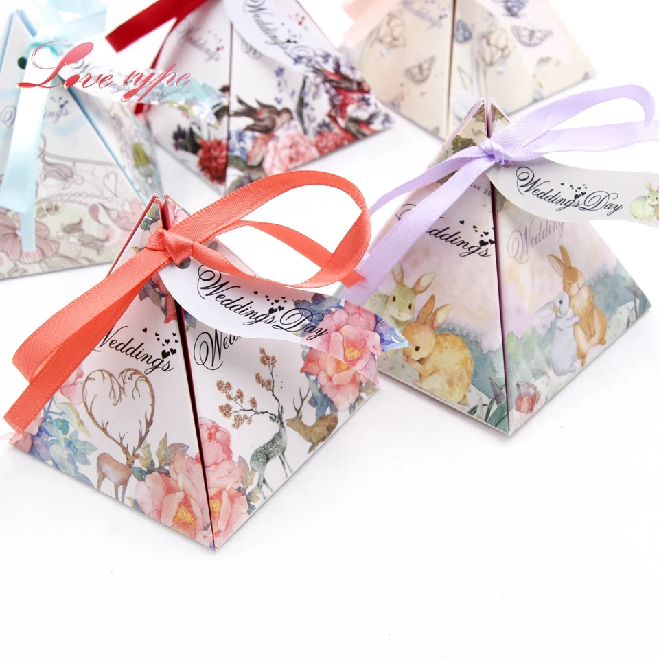 

10pcs/lot Creative Forest Gift Box Candies Packages For Wedding Favors and Gifts Party Decoration Sweets Food Packaging Supplies