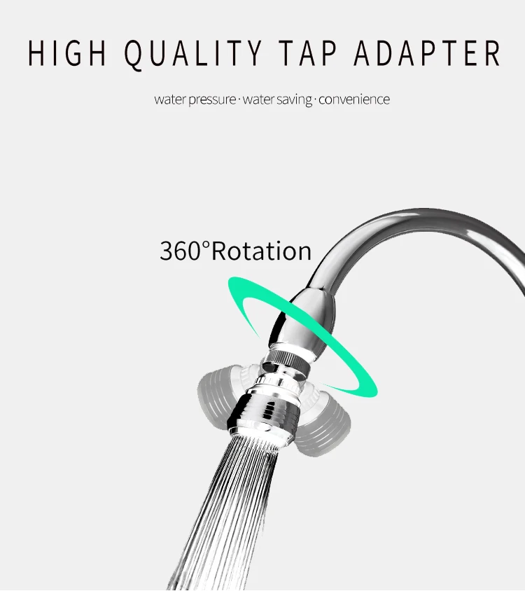 ZhangJi кухонный аэратор 2 режима 360 градусов Регулируемый фильтр для воды диффузор воды экономичная насадка шланг для душа душ