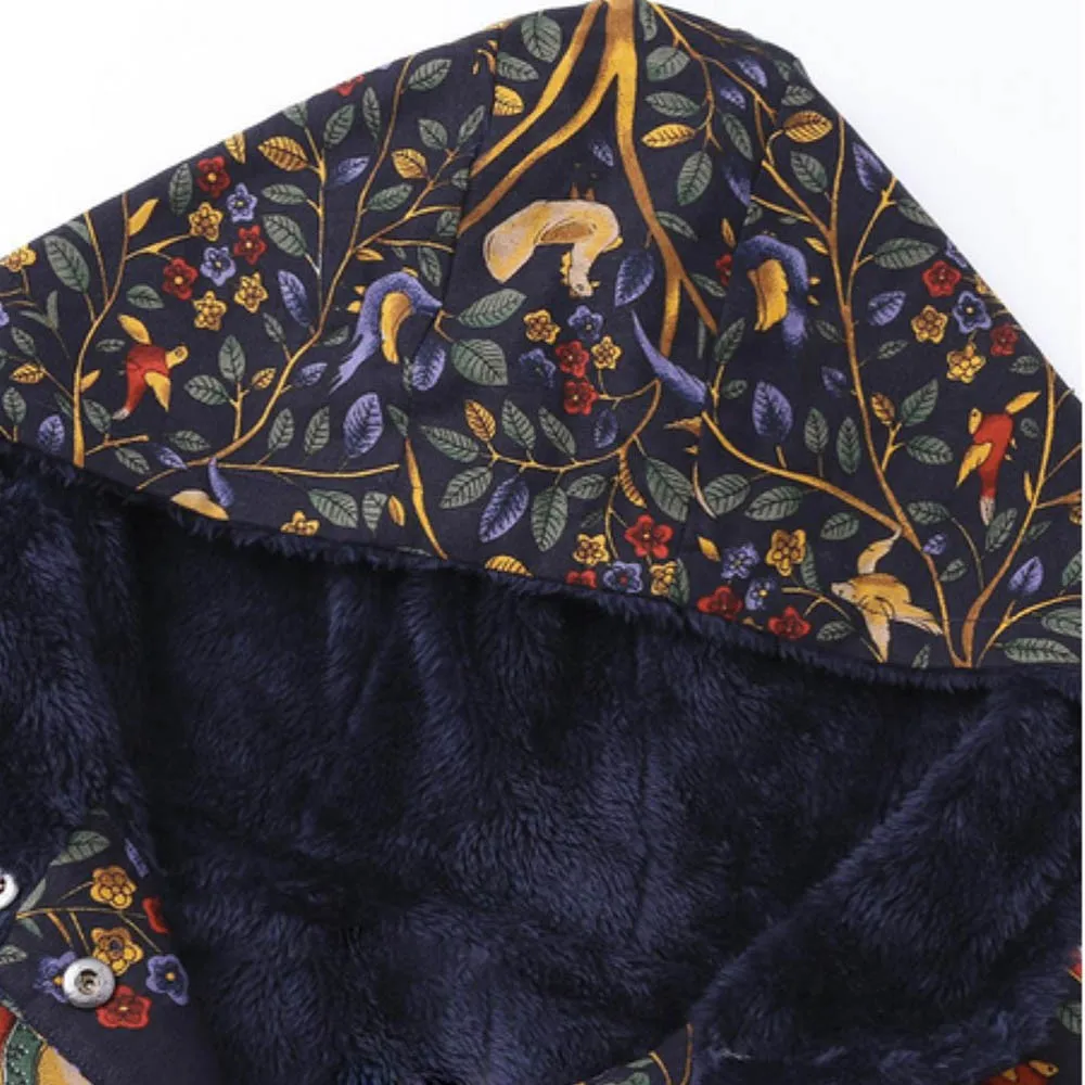 Страусиная куртка для женщин размера плюс с принтом с капюшоном на молнии теплая chamarras de mujer manteau femme casaco feminino harajuku N30