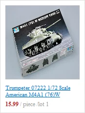 Trumpeter 35093 1/72 модель танка Merkava III 1995, пластиковый бронированный автомобиль