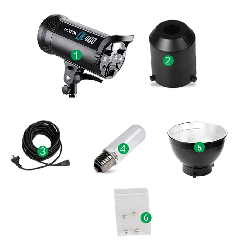 Godox DE400 400 вт профессиональная студийная стробоскосветильник ческая вспышка