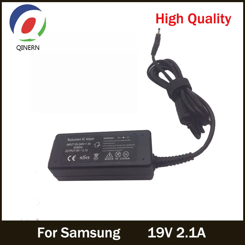 QINERN 19V 2.1A 40W источник питания для ноутбука AC адаптер Зарядное устройство Pour Samsung