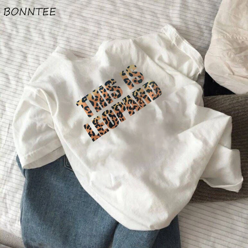 

T-shirts Women Korean Style Fashion Simple Loose Leisure All-match O-Neck Womens Clothing Students Summer New Short Sleeve Chic