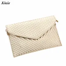 Женская сумка XINIU, одноцветная, металлическая, в клетку, из искусственной кожи, в форме конверта, 26 см* 16 см, сумка на плечо для женщин, bolsa feminina#0