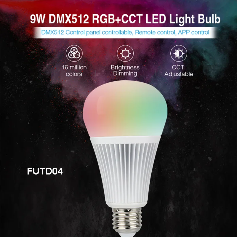 FUTD04 only MiBOXER 9 Вт E27 DMX512 RGB+ CCT светодиодный светильник, DMX 512 светодиодный передатчик, DMX512 RGB+ CCT контроллер полосы, FUTD01/FUTD04/FUTD02 - Цвет: FUTD04 only