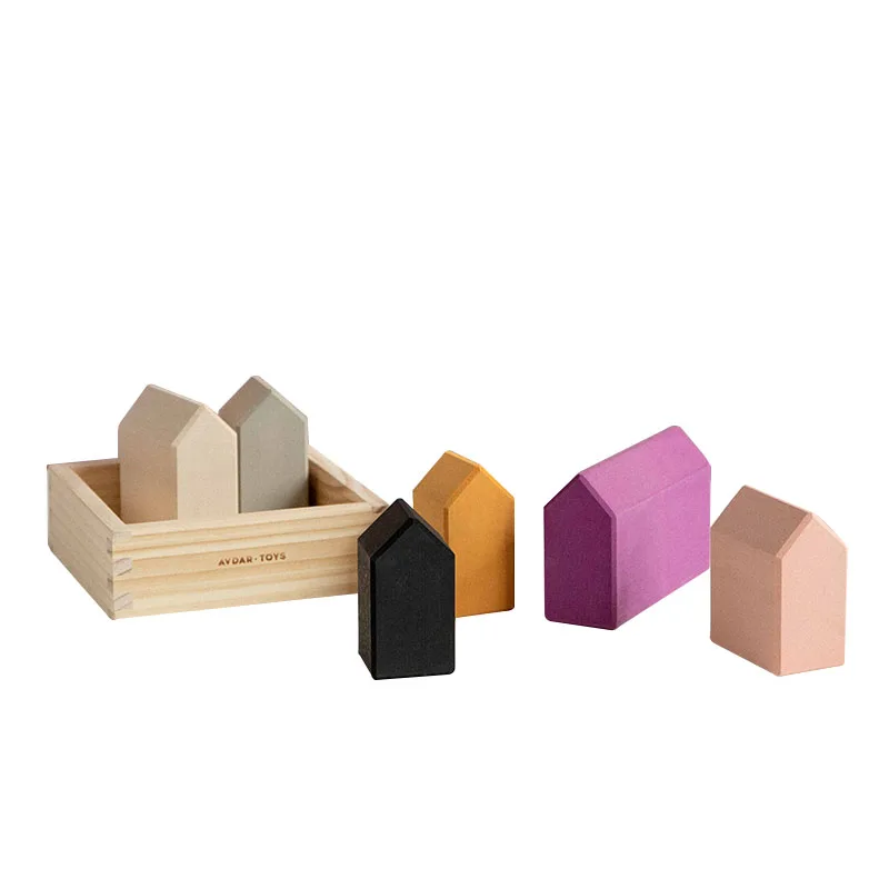 Маленький дом деревянные строительные блоки детские строительные блоки игрушки для мальчиков и девочек Защита окружающей среды строительные блоки игрушки