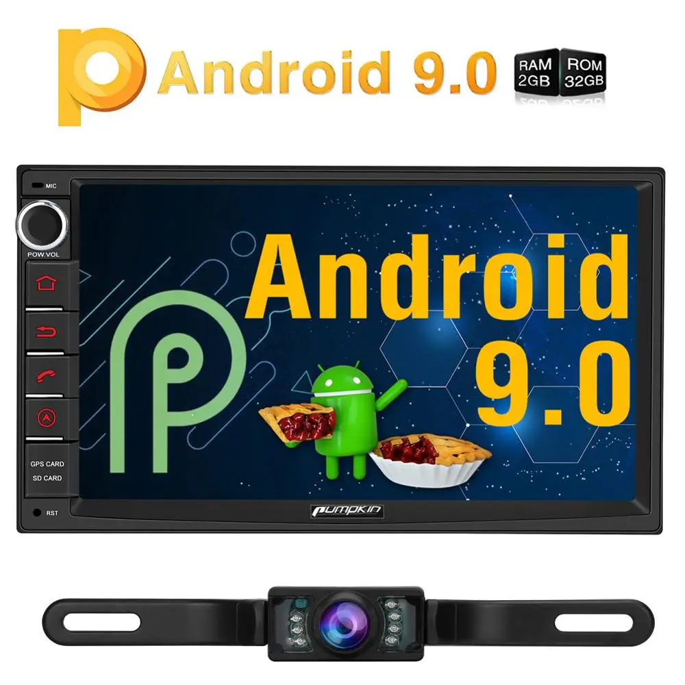 

Pumpkin 2 Din 7" Universal Android 9.0 GPS Car Radio Audio Player NO DVD Quad Core RAM 2G ROM 32G Car DVD GPS Navigation Radio