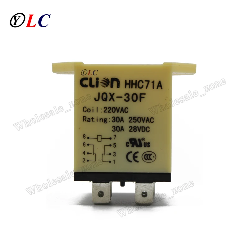 

JQX-30F 30A Power Relay 220V AC 8-Pin Plug In Type Motor Control,High Power