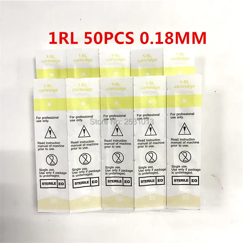 Тату иглы 1RL 0 18 мм для перманентного макияжа 50 шт.|needles for permanent makeup|tattoo needlespermanent makeup