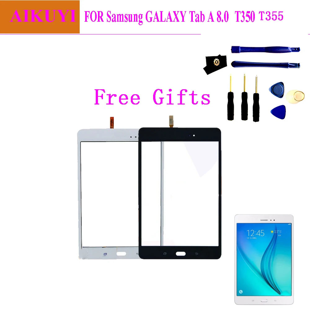Nuove Parti Per Samsung Galaxy Tab A 8.0 T355 T350 Sm-T355 Sm-T350 Touch Screen Digitizer Sensor Pannello In Vetro Sostituzione Tablet