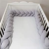 1M 2M Baby Bed Bumper Knot Long Handmade Knotted Braid Weaving Plush Baby Crib Protector Infant Knot Pillow Room Decor ► Photo 1/6