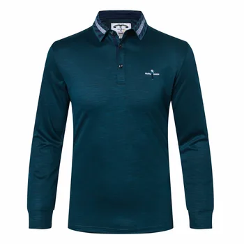 

t shirt 2017 autumn and winter clothes Men's t-shirt Billionaire Men lapel embroidery Cotton casual long-sleeved t-shirt