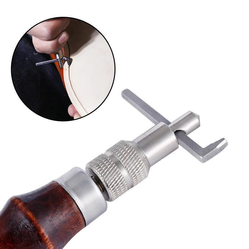 leather tools leather craft tools LMDZ Adjustable Leather Edge Stitching Groover Craft Tool Edge Stitching Groover Leather Craft Groove