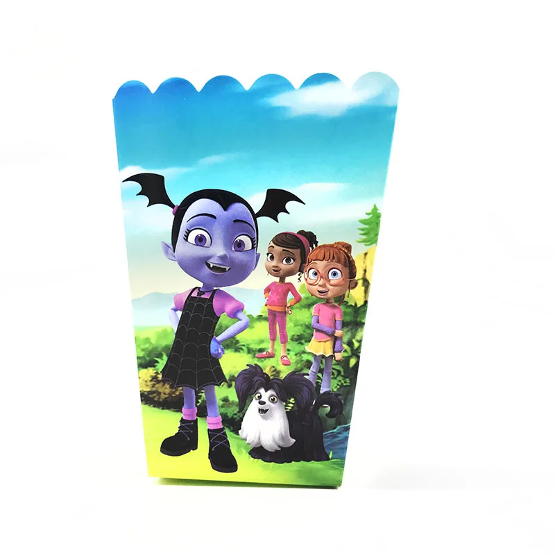 

6PCS/LOT VAMPIRINA POPCORN BOXES BABY SHOWER POPCORN BOXES VAMPIRINA THEME POPCORN BOX VAMPIRINA THEME BIRTHDAY PARTY SUPPLIES