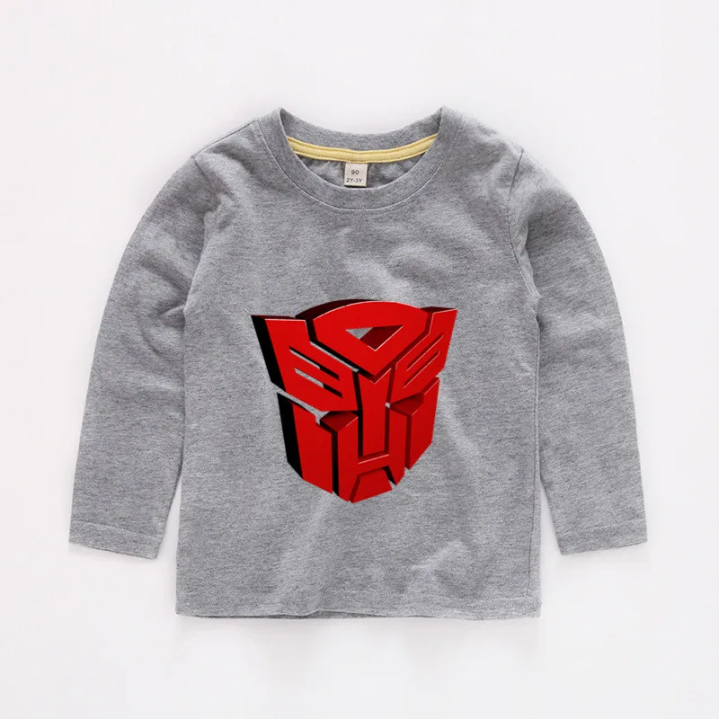 

2T-12T Children's transformer For Baby Girls Tops Tees Toddler Boys Clothing Long Sleeve Kids Clothes T Shirt b212