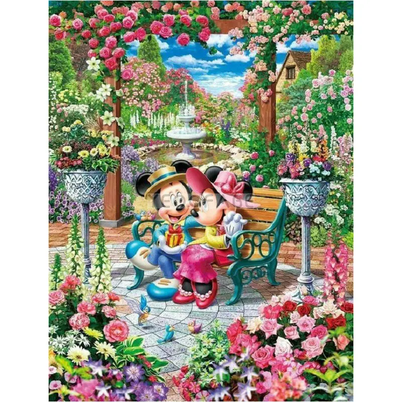 

Diy Diamond painting cross stitch Mickey Minnie rhinestone mosaic painting pattern full square Diamond embroidery Disney picture