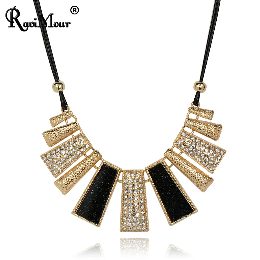 Модные ожерелья и подвески из искусственной кожи RAVIMOUR Collier Femme ожерелье чокер