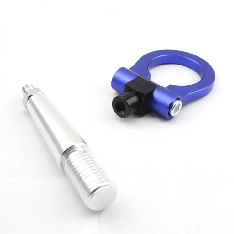 1 قطعة الأحمر الألومنيوم المسمار سباق cnc tow هوك الجبهة الخلفية ل انسر ايفو ex 2008-2014 سيارة التصميم اكسسوارات