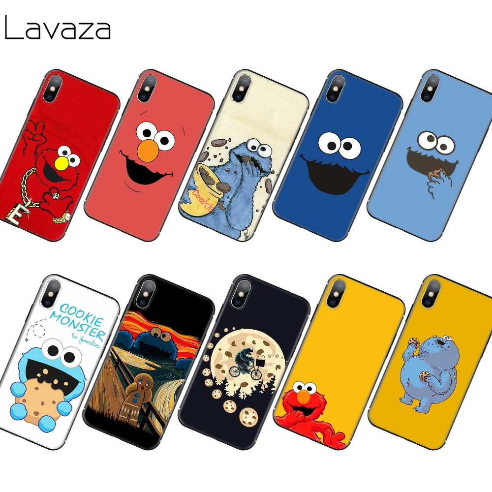 

Lavaza Elmo Cookie Monster Soft TPU Case for iPhone 11 Pro XS Max XR X 8 7 6 6S Plus 5 5S SE