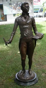 

The copper sculpture art crafts figure bronze statue of musician Mozart ornaments gift decorations gifts