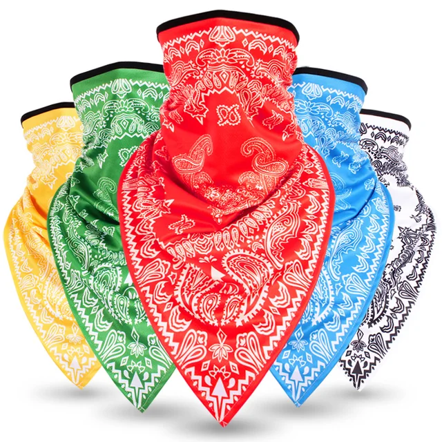 Paisley Triangle Headwear Mesh Outdoor Breathable Headband Mesh Scarf