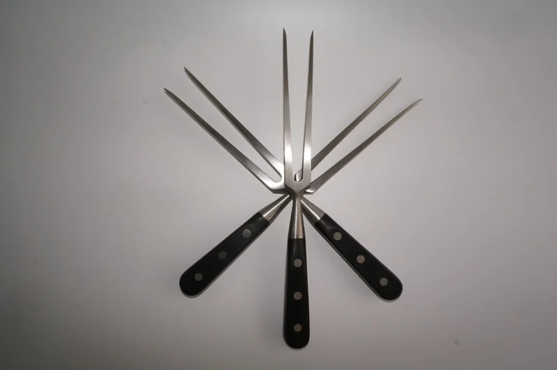 Teppanyaki meat fork, GgaiaBBQ B164, 1 pcs, Stainless steel steak