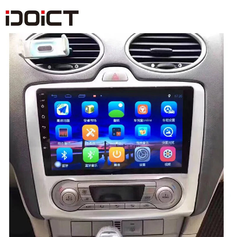 Discount IDOICT  Android 8.1 Car DVD Player GPS Navigation Multimedia For Ford Focus Radio 2005-2011 car stereo bluetooth 5